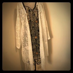 White lace kimono
